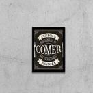 Quadro Pessoas Que Gostam de Comer 24x18cm - com vidro