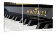 Quadro Piano Música decorativo com Tela em Tecido 120x60