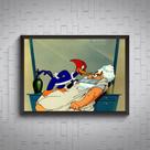 Quadro Pica Pau Biruta Barbeiro Arte Decoração Barber Shop