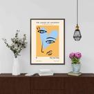 Quadro Picasso Coração Azul e Amarelo 45x34cm - com vidro Quadro Picasso Coração Azul e Amarelo 45x34cm - com vidro