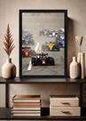 Quadro Pilotos F1 Formula com Vidro e Moldura Preta Tam:A4 Quadro Pilotos F1 Formula com Vidro e Moldura Preta Tam:A4