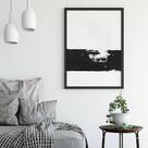 Quadro Pincelada Preta - Tela Canvas com Moldura Flutuante em Vários Tamanhos - Artfine Quadro Pincelada Preta - Tela Canvas com Moldura Flutuante em Vários Tamanhos - Artfine