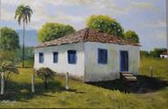 Quadro pintado à mão Memórias do interior