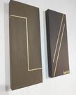 Quadro Pintura em Acrílica e Dourado Sobre Tela - 15x40 Cada Tela Sem Moldura