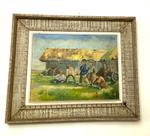 Quadro Pintura Oleo Original Assinado Abirurdt 1933 Meninos Quadro Pintura Oleo Original Assinado Abirurdt 1933 Meninos