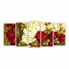 Quadro Pintura Rosas Arte Canvas 155x65cm Quadro Pintura Rosas Arte Canvas 155x65cm