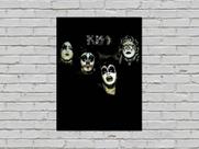 Quadro Placa Decorativa Banda Kiss MDF