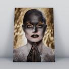 Quadro Placa Decorativa boca rosa dourada