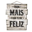 Quadro Placa Decorativa Madeira Ripas Frases C03 - D'Rossi