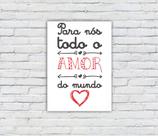 Quadro/Placa Decorativa MDF 20x28xm s/ Moldura Tema Namorados