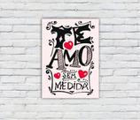 Quadro/Placa Decorativa MDF 20x28xm s/ Moldura Tema Namorados