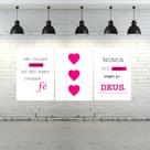 Quadro Placa Decorativa Mensagem Bíblica Nunca Foi Sorte Para Sala Quarto Salão de Beleza