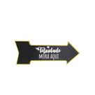 Quadro Placa Decorativa Seta Parede Em MDF Frases 40x15cm