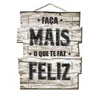 Quadro Placa Madeira Ripas Frases