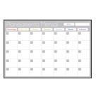 Quadro Planner 90x60 cm Semanal Light e Mensal Gray Moldura Madeira Preto