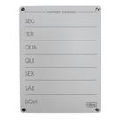 Quadro Planner Semanal Tilibra Acrílico Transparente 30X20CM com 4 Marcadores