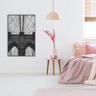 Quadro Ponte do Brooklyn Preto e Branco Quadro Ponte do Brooklyn Preto e Branco