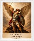 Quadro Porta Retrato São Miguel Arcanjo Católico Decorativo Coleção Fé Viva Quadro Porta Retrato São Miguel Arcanjo Católico Decorativo Coleção Fé Viva