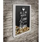 Quadro Porta Rolhas All you need is Love 1 - Quadro Novo