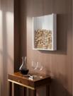 Quadro Porta Rolhas de Vinho Champanhe Tampinhas Decorativo de Parede - Branco Laca