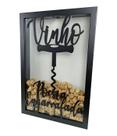 Quadro Porta Rolhas de Vinho - Poesia Engarrafada - 150un