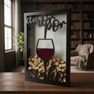 Quadro Porta Rolhas Tema Amor Por Vinho 100 Rolhas