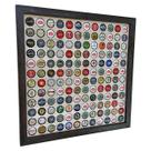 Quadro Porta Tampas Tampinhas Cerveja - Linha Master Preto 144 Decoração Churrasqueira