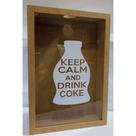 Quadro Porta Tampinhas 32x22 Keep Calm And Drink Coke - MDF CRU Quadro Porta Tampinhas 32x22 Keep Calm And Drink Coke - MDF CRU