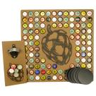 Quadro porta tampinhas + Abridor magnético + Porta copos kit