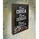 Quadro Porta Tampinhas Boa Cerveja Bom churrasco - Quadro Novo