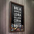 Quadro Porta Tampinhas Breja - Quadro Novo