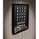 Quadro Porta Tampinhas Cerveja no mundo - Quadro Novo