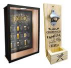 Quadro Porta Tampinhas Com Abridor De Garrafa De Parede