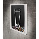 Quadro Porta Tampinhas Copo de Cerveja 1 - Quadro Novo