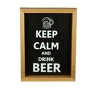 Quadro Porta Tampinhas "Keep calm and drink beer" Woodart SALDÃO.