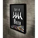Quadro Porta Tampinhas Let it beer. - Quadro Novo
