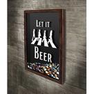 Quadro Porta Tampinhas Let it beer. - Quadro Novo Quadro Porta Tampinhas Let it beer. - Quadro Novo