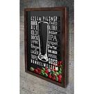 Quadro Porta Tampinhas Tipos de cerveja 2 - Quadro Novo