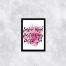 Quadro Positive Mind, Vibes and Life 24x18cm - com vidro