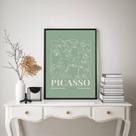 Quadro Poster Arte Picasso Verde 24x18cm