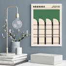 Quadro Poster Bauhaus Green Architectural 33x24cm