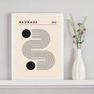 Quadro Poster Bauhaus Minimalista Bege 45x34cm Quadro Poster Bauhaus Minimalista Bege 45x34cm
