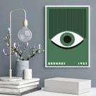 Quadro Poster Bauhaus - Olho Verde 45x34cm - com vidro