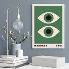 Quadro Poster Bauhaus - Olhos Verdes 24x18cm - com vidro