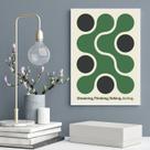 Quadro Poster Bauhaus Verde - Ação 45x34cm