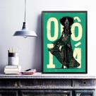 Quadro Poster Candomblé Iemanjá 33x24cm - com vidro