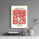 Quadro Poster Flower Market - Londres 33x24cm - com vidro