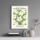 Quadro Poster Flower Market - Venice 33x24cm - com vidro