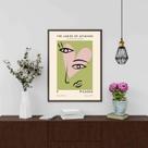 Quadro Poster Picasso Verde - Coração 24x18cm