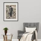 Quadro Poster Vintage Charlie Chaplin - 60x48cm